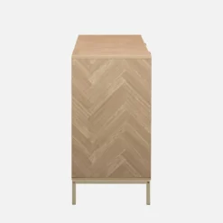 sweeek Credenza effetto spina di pesce a 2 ante, 160cm