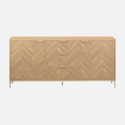 sweeek Credenza effetto spina di pesce a 2 ante, 160cm