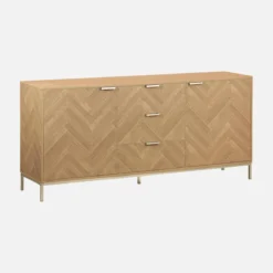 sweeek Credenza effetto spina di pesce a 2 ante, 160cm