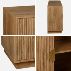 sweeek Credenza esotica a 4 ante effetto mango, 180cm