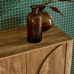 sweeek Credenza esotica effetto legno di mango 2 ante, 80cm