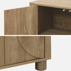 sweeek Credenza esotica effetto legno di mango 2 ante, 80cm