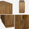 sweeek Credenza esotica effetto legno di mango a 4 ante, 160cm