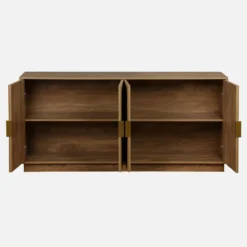 sweeek Credenza esotica effetto legno di mango a 4 ante, 160cm