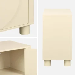 Credenza esotica effetto legno di mango 2 ante, 80cm