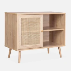 Credenza in cannage, 1 anta, 80cm
