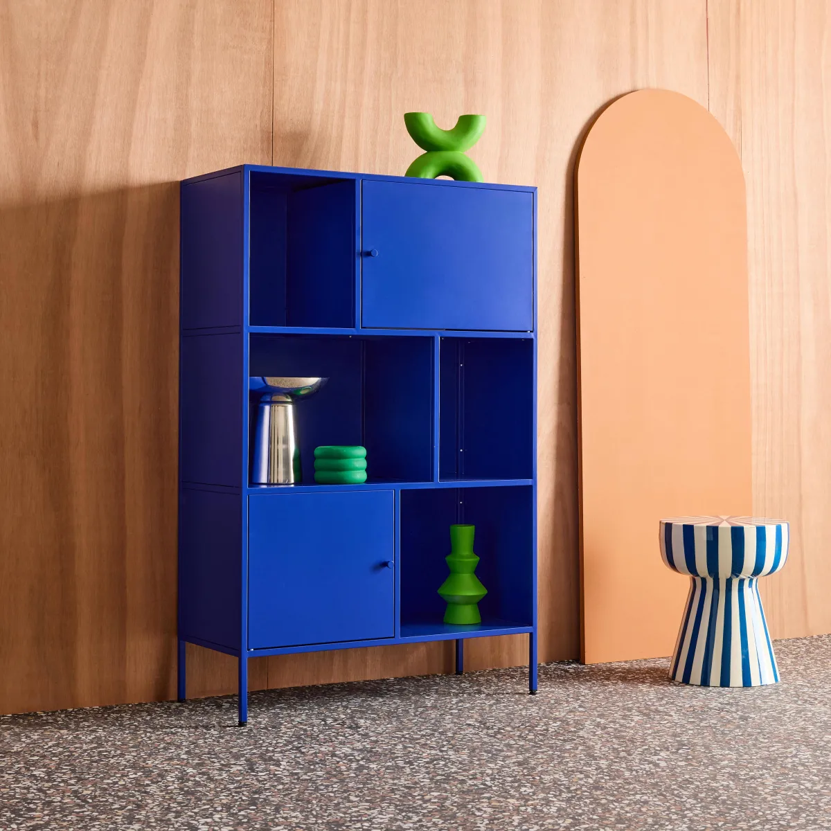 sweeek Credenza industriale in metallo con 6 scomparti