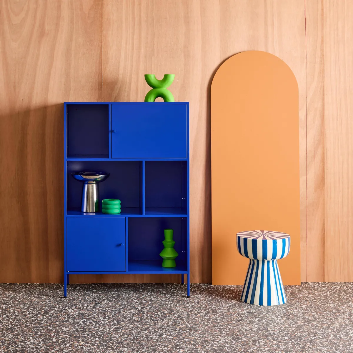 sweeek Credenza industriale in metallo con 6 scomparti