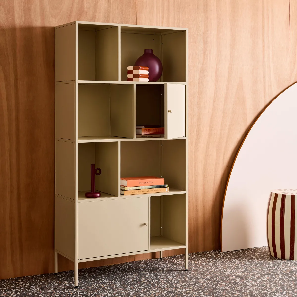 sweeek Credenza industriale in metallo con 8 scomparti