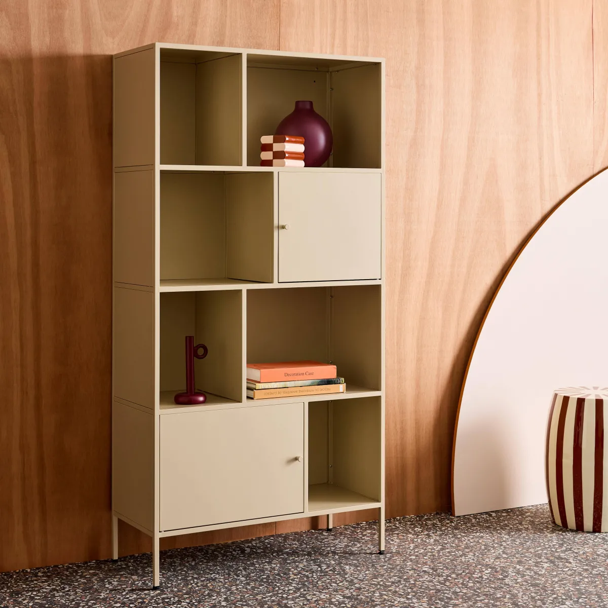 sweeek Credenza industriale in metallo con 8 scomparti