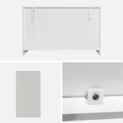 sweeek Credenza organica a 6 scomparti effetto legno, 120cm