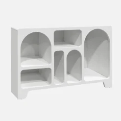 sweeek Credenza organica a 6 scomparti effetto legno, 120cm