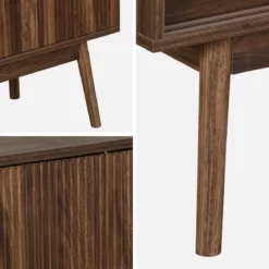 sweeek Credenza scandinava a 2 ante effetto legno, 150cm