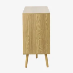 sweeek Credenza scandinava a 2 ante effetto legno di noce, 160cm