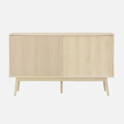 Credenza scandinava a 2 ante effetto legno, 150cm