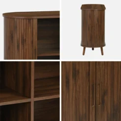 sweeek Credenza scandinava a 2 ante scorrevoli, 120cm