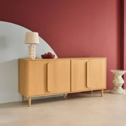 sweeek Credenza vintage effetto legno 4 ante, 160cm