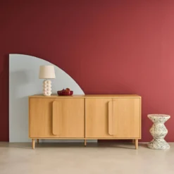 sweeek Credenza vintage effetto legno 4 ante, 160cm