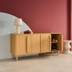 sweeek Credenza vintage effetto legno 4 ante, 160cm