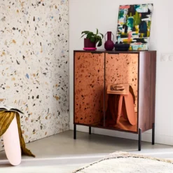 sweeek Credenza vintage effetto legno di noce, 83cm