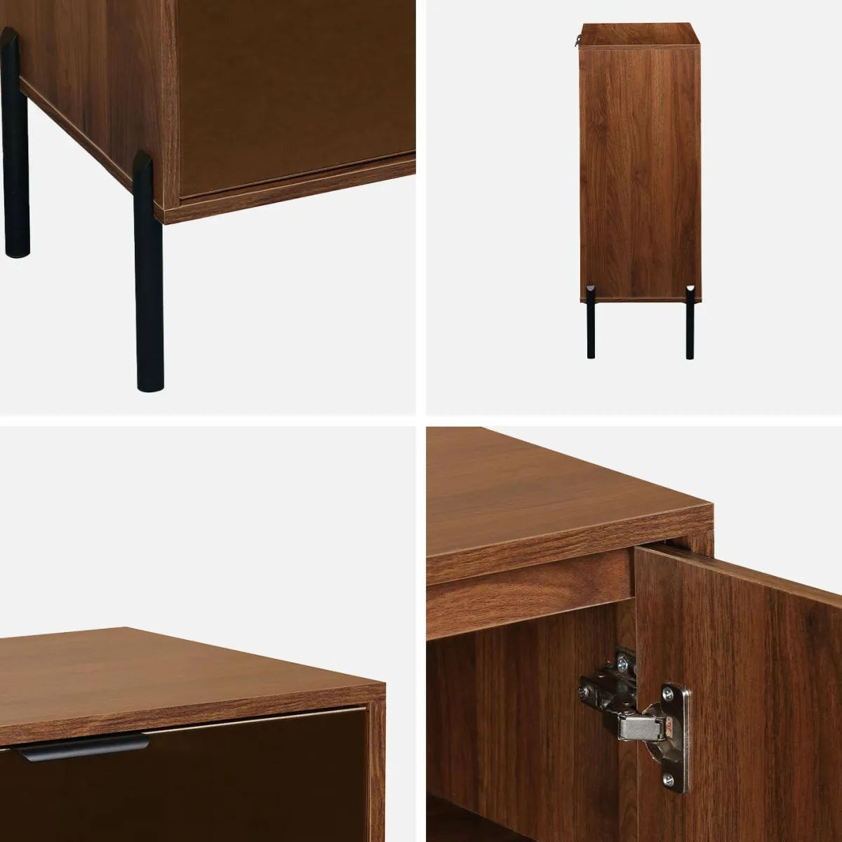 sweeek Credenza vintage effetto legno di noce, 83cm