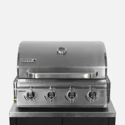 sweeek Cucina da esterno, 7 moduli e barbecue a gas, 4 bruciatori