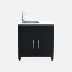 sweeek Cucina esterna 5 moduli con barbecue a gas 4 bruciatori