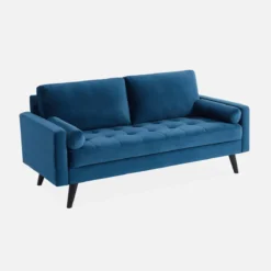 sweeek Divano con gambe in legno, 3 posti