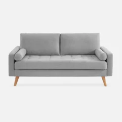 sweeek Divano in stile scandinavo in tessuto semplice, 3 posti