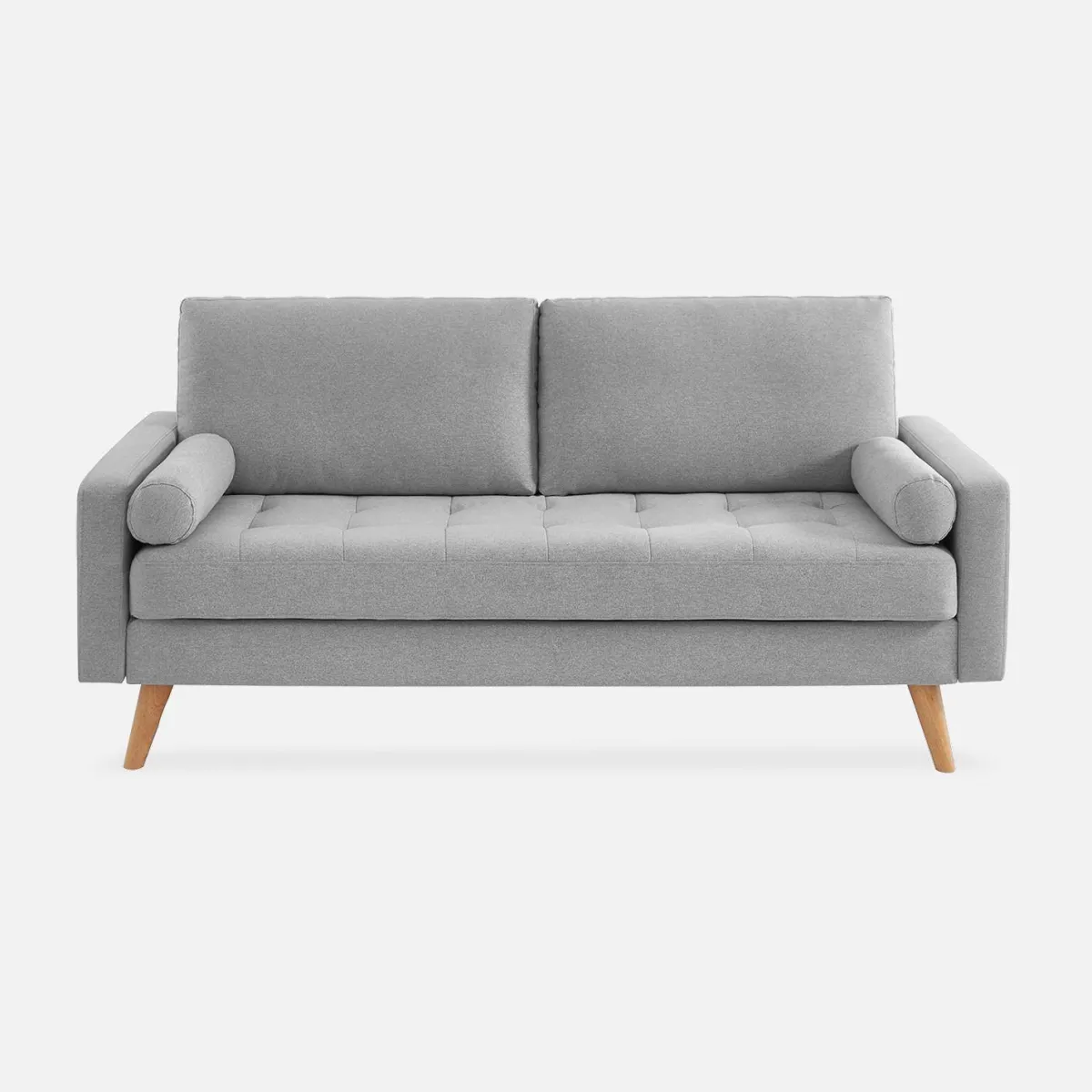 sweeek Divano in stile scandinavo in tessuto semplice, 3 posti