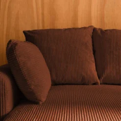 Divano letto angolare reversibile in velluto a coste, 3 posti