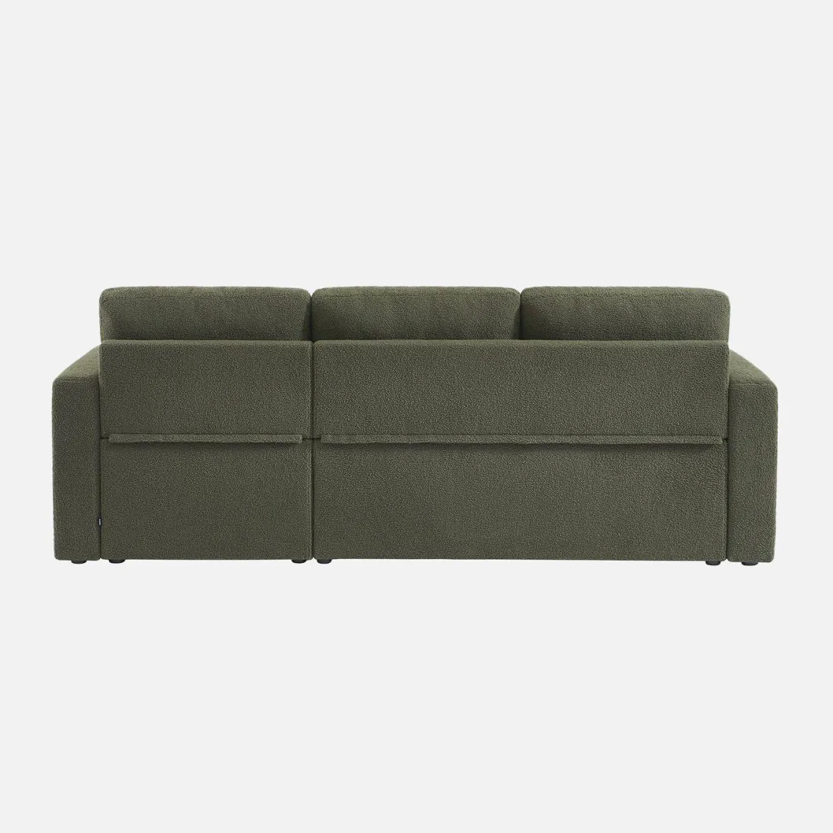 sweeek Divano letto angolare reversibile in bouclé, 3 posti