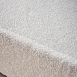 sweeek Divano letto arrotondato in tessuto bouclé, 2 posti