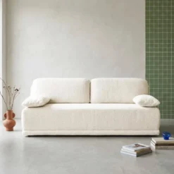 sweeek Divano letto bouclé, 3 posti