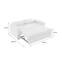 sweeek Divano letto bouclé, 2 posti