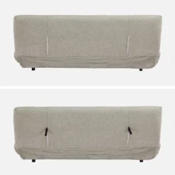 sweeek Divano letto convertibile in tessuto ciniglia, 3 posti