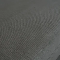 Divano letto futon in velluto a coste e struttura cromata