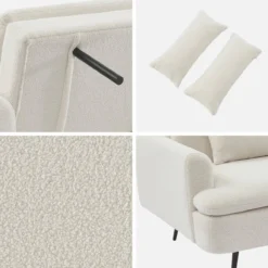 sweeek Divano letto in bouclé, 2–3 posti