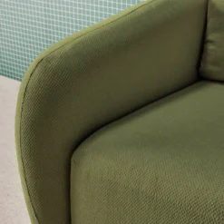 Divano letto in tessuto ciniglia, 3 posti