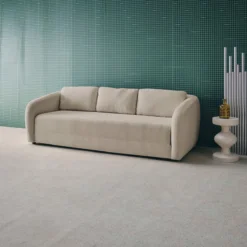 sweeek Divano letto in tessuto ciniglia, 3 posti