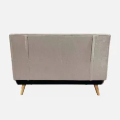 sweeek Divano letto in tessuto con gambe in legno, 2 posti