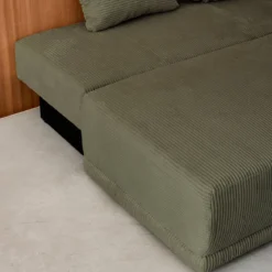 Divano letto in velluto a coste, 3 posti
