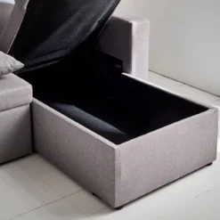Divano letto panoramico in tessuto, 4 posti