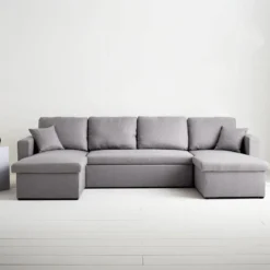 Divano letto panoramico in tessuto, 4 posti