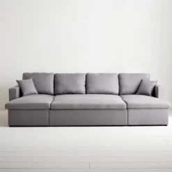 Divano letto panoramico in tessuto, 4 posti