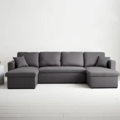 Divano letto panoramico in tessuto, 4 posti