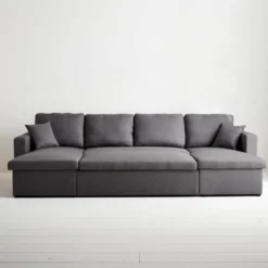 Divano letto panoramico in tessuto, 4 posti