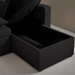 sweeek Divano letto panoramico in tessuto, 4 posti