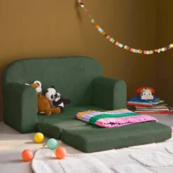 sweeek Divano letto per bambini in velluto a coste
