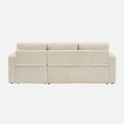 sweeek Divano letto reversibile effetto pelliccia a coste, 3 posti